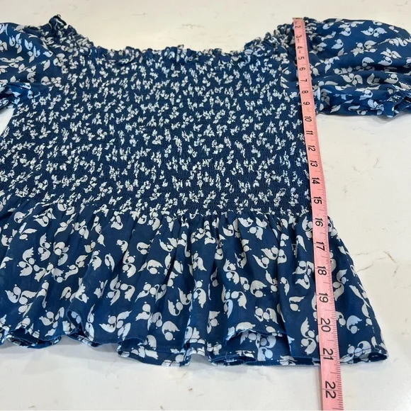 Lauren Ralph Lauren Floral Print Peplum Blouse - Picture 8 of 8